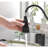 Touch-Activated Kitchen Faucet With Pull Down In Matte Black, Made From Stainless Steel, 360-Degree Rotating Nozzle For Thorough Sink Sanitizing, Corrosion And Rust , Effortless Water Flow-1536196646