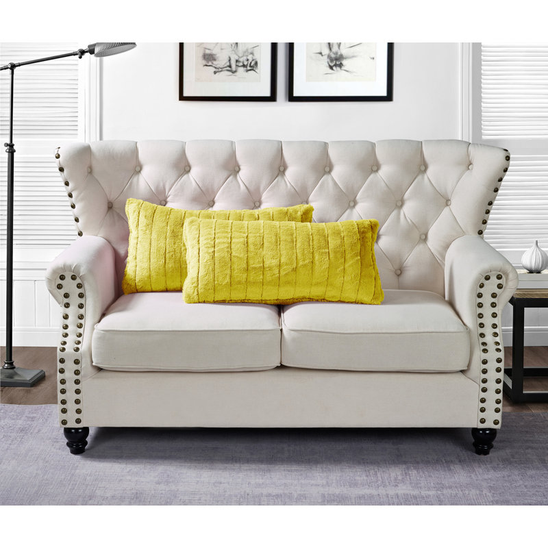 Rectangular Lumbar Cushion Cover, Lemon Curry