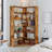 Corner Bookcase 6 Tiers with Baffles Industrial Large Corner Etagere Bookcase for Living Room Home Office-1226964056