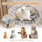 Jaelin Claresa Cat Tree with Litter Box Enclosure, Hidden Washroom Litter Box Tree with Sisal Scratching Post and Soft Plush Perch, Wooden Cat Furniture with Multiple Platforms-783148964