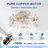 20 INCH Caged  Ceiling Fan with Lights Kit (NOT Included Bulbs )and Remote Control  ,Reversible Motor, DC Remote Control,6 Speed ,Timing Fan Lamp For  Patio Living Room, Bedroom-(Matte White )