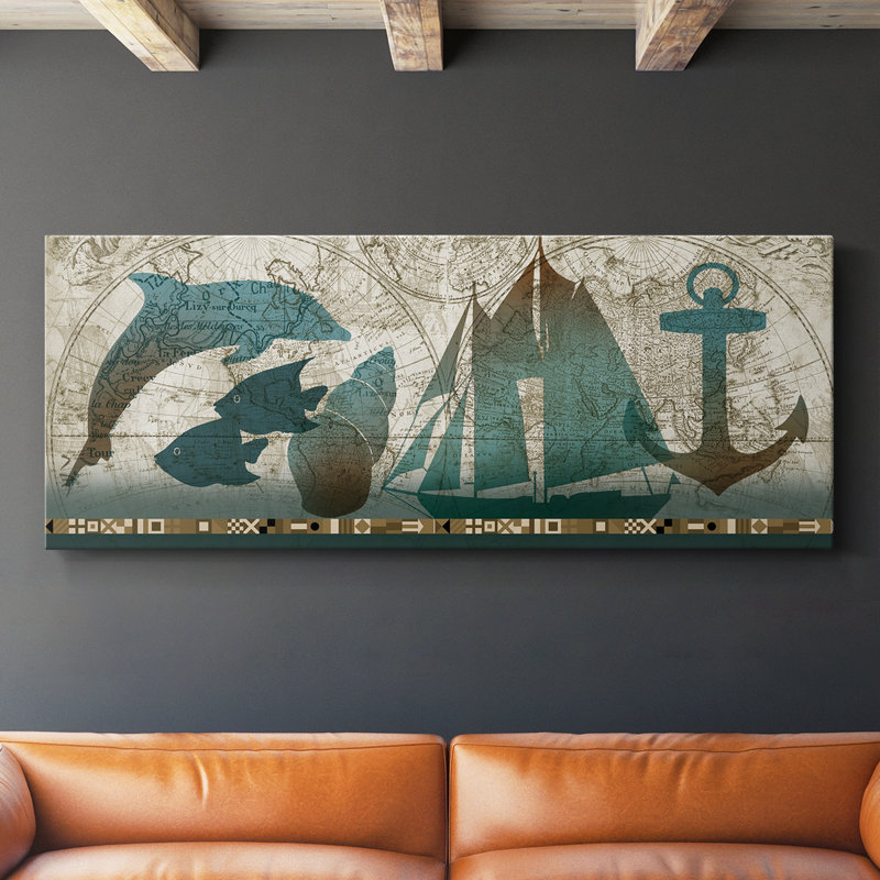 To the Sea - Toile tendue avec châssis - Prêt à accrocher, H 20 po x l 50 po