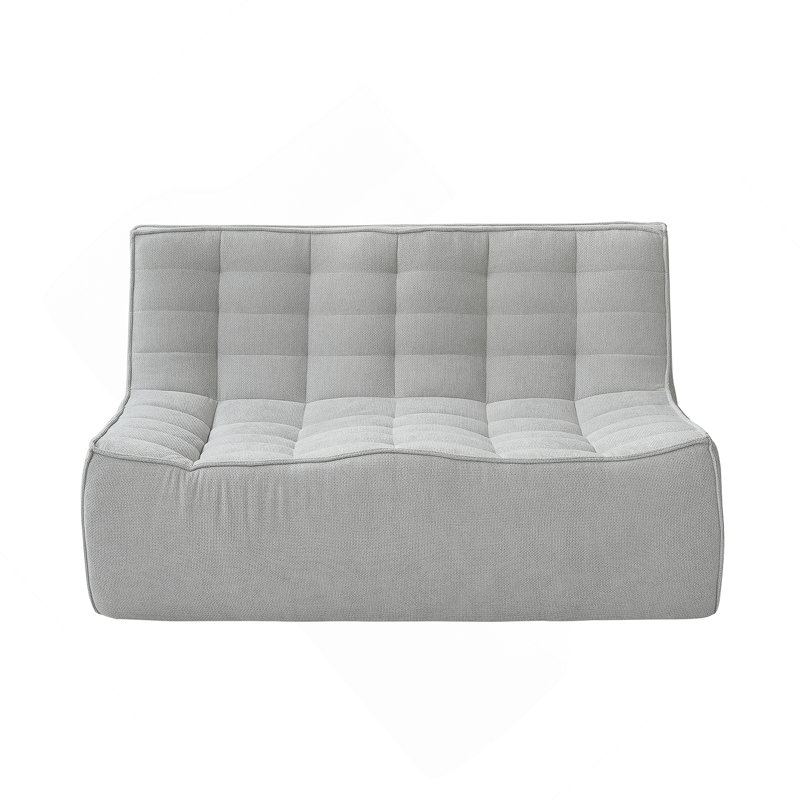 Causeuse à 2 places gris clair chenille et confortable