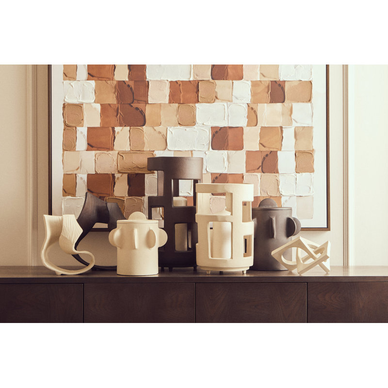 Alexandera Abstract Figurines & Sculptures, Cream