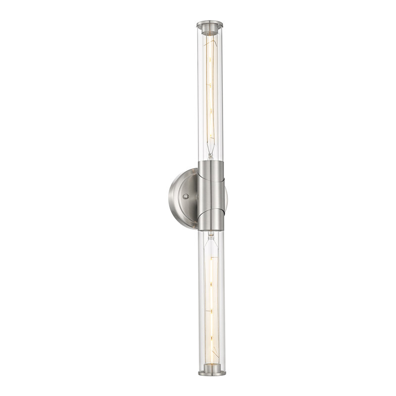 2 - Light Bathroom 27 Inch Vanity Light Bath Bar Fixtures Industrial Sconces Wall, Brushed Nickel