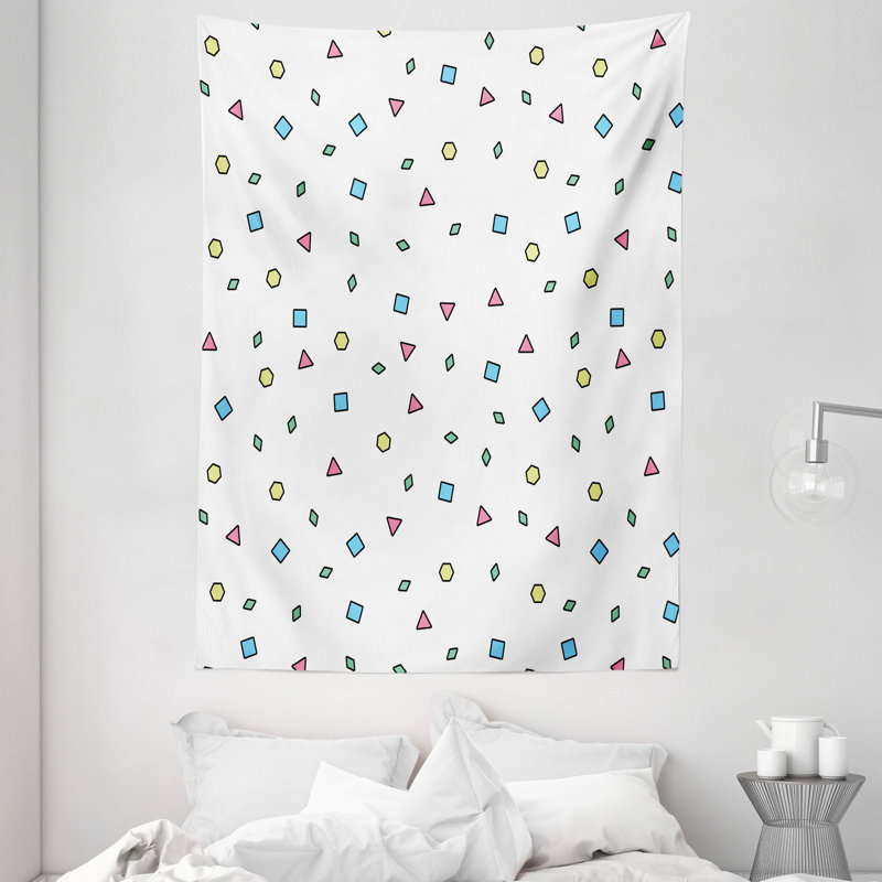 Tapisserie en polyester des années 90, H 80 po x l 60 po