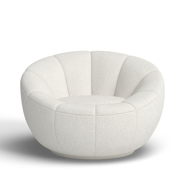 Dama Upholstered Swivel Barrel Chair | AllModern