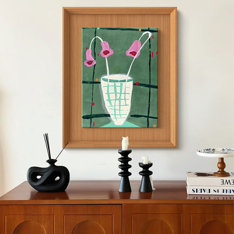 Art mural nordique rectangulaire sur toile Folk Art, H 24,8 po x l 18,9 po
