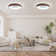 Walnut Finish Large LED Flush Mount (Set of 2)