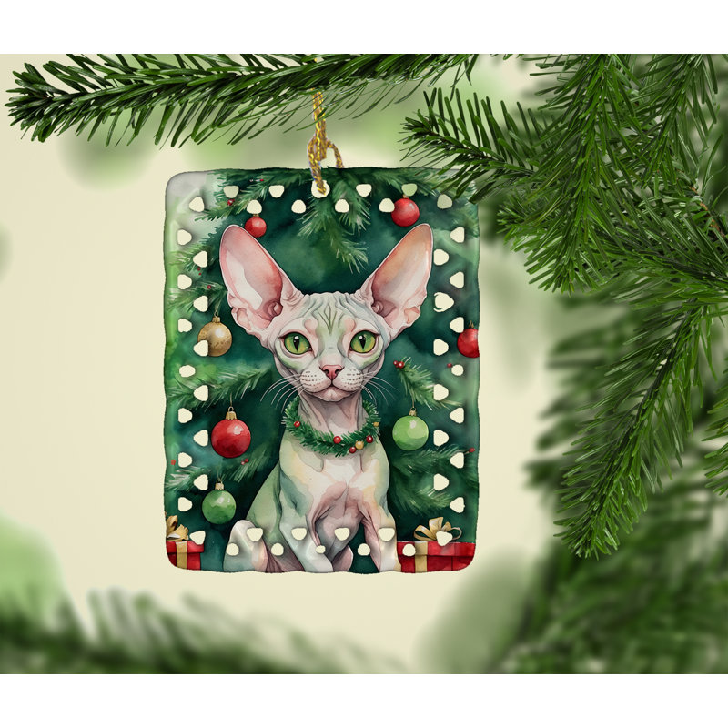 Ornement en porcelaine Minskin, Chat Minskin