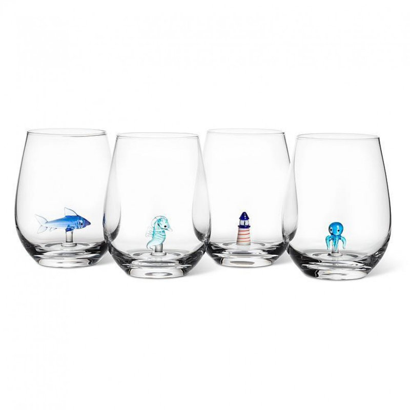 Lighthouse Stemless Wine Glass