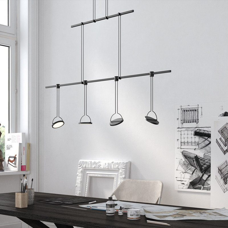 Suspenders 4 - Light Dimmable LED Linear Chandelier