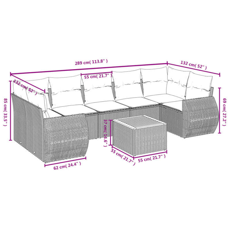 Vidaxl Garden Sofa Set