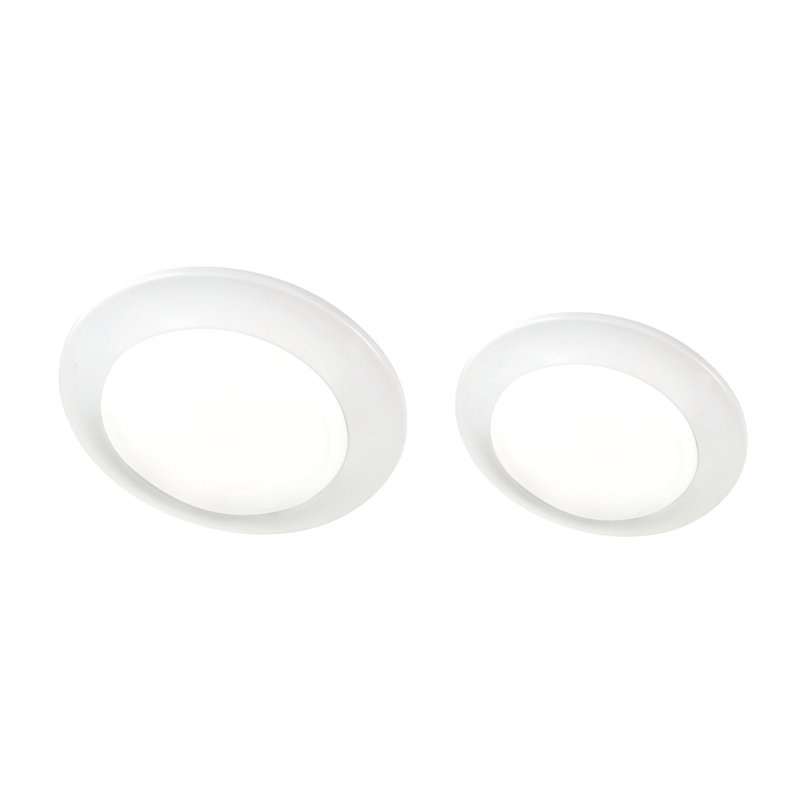 Plafonnier encastré à disque en acrylique DEL, H 0,98 po x l 5,9 po x P 0,98 po