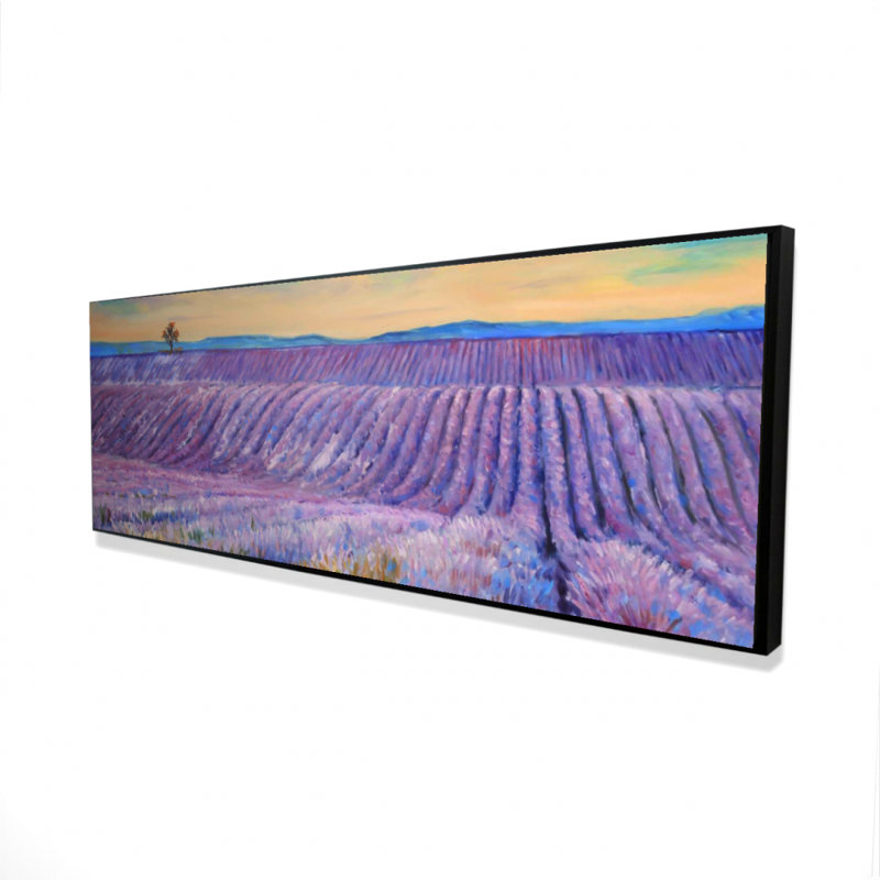 "Paysage d'un champ de lavande" sur toile