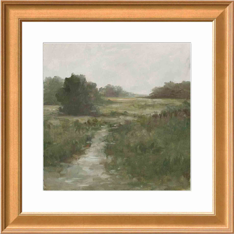 Tranquil Fen I by Ethan Harper, Antiqued Gold, 18.86" H x 18.86" W x 0.85" D