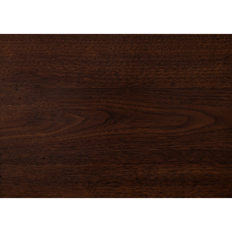 Contemporary Walnut Coffee Table with Open Shelf & Rounded Corners