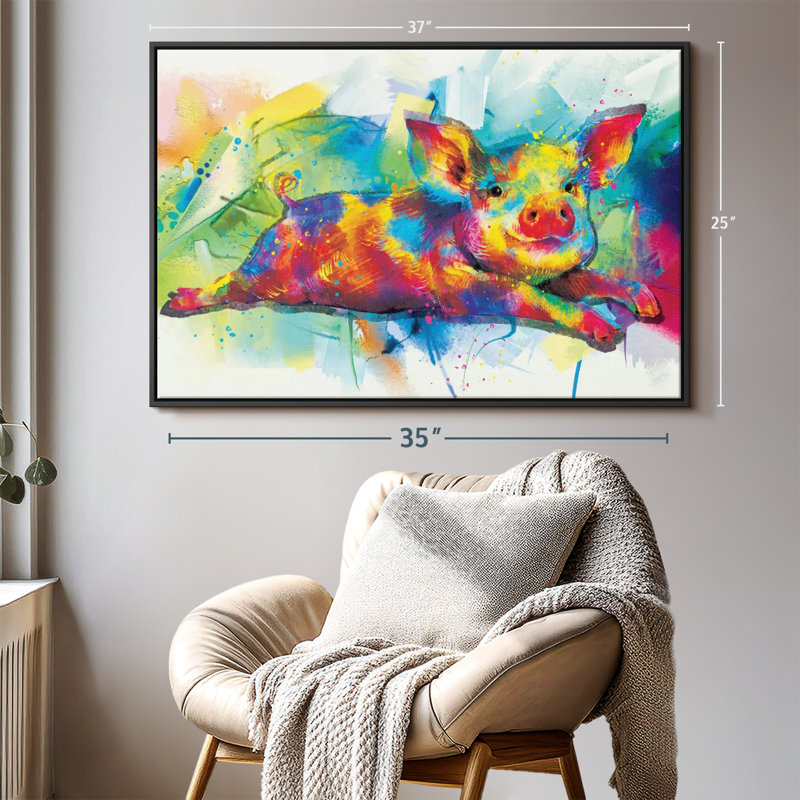 «Porcelet Paint Splash Wall Art», H 25 po x l 37 po