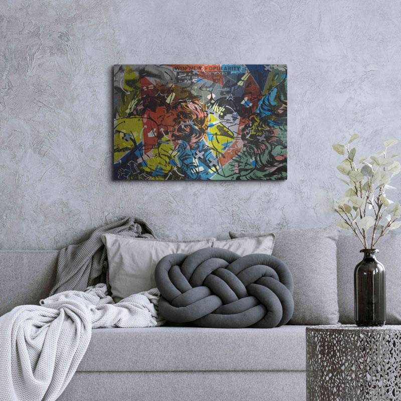 «Popularité tout le monde le fait» par Dan Monteavaro, art mural en métal, H 24 po x l 36 po