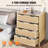 4 Drawer Rattan Dresser, Boho Dresser, Rattan Chest of Drawers with Spacious Storage, Natural Rattan Dresser for Bedroom, Living Room & Hallway, Rattan Nightstand with Sturdy Handles&Legs, Brown