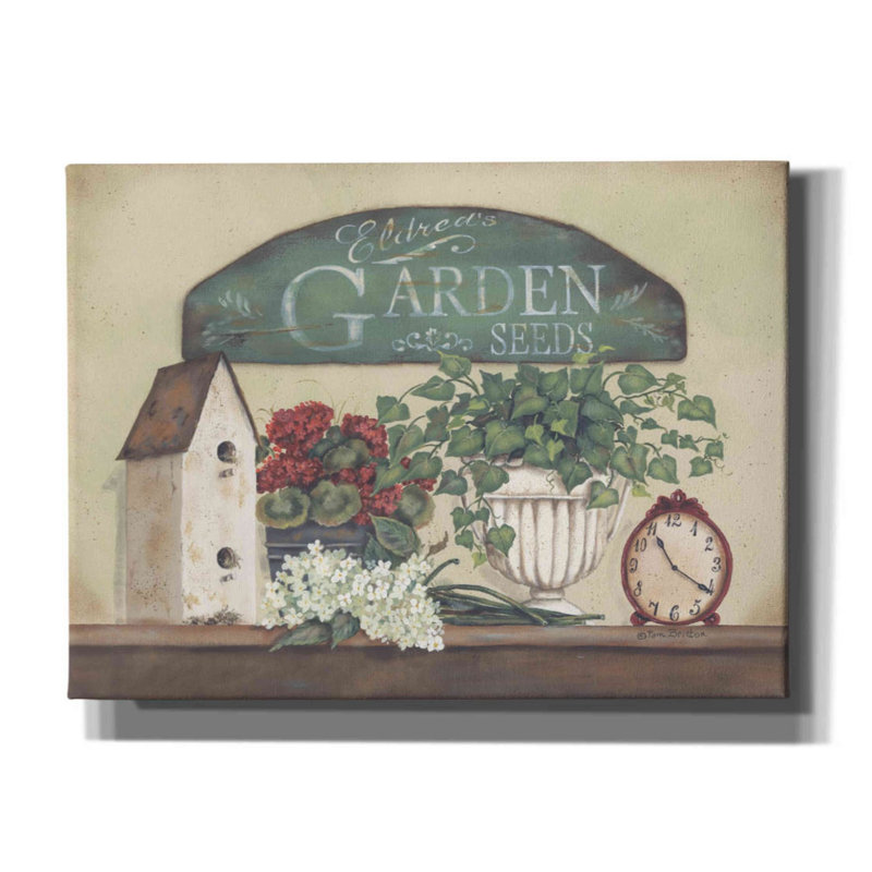 «Eldred's Garden» par Pam Britton, art mural sur toile, H 40 po x l 54 po x P 1,5 po