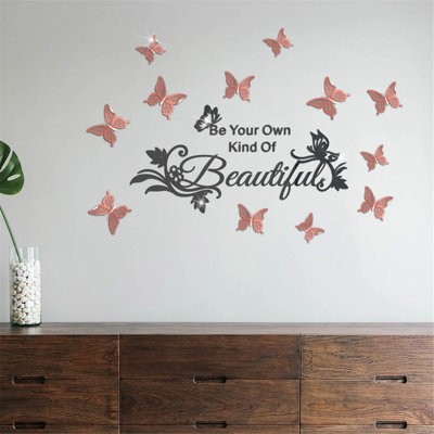 Acrylic Hollow DIY Mirror Wall Sticker Home Decoration