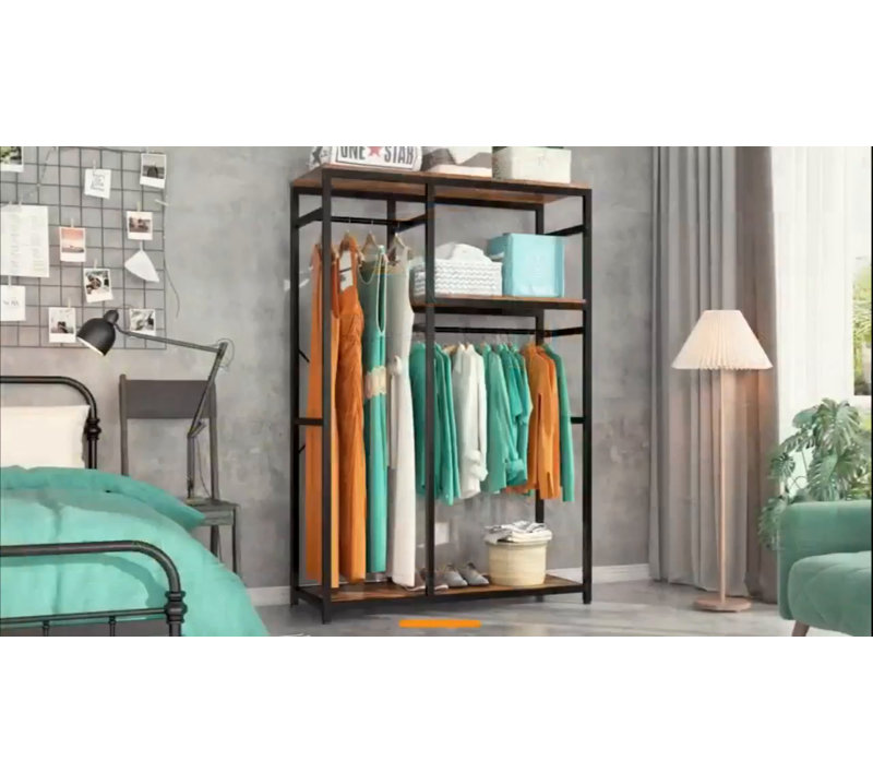 400 lbs Clothing Rack Heavy Duty Clothes Rack Metal Clothes Storage, Portable Garment Rack