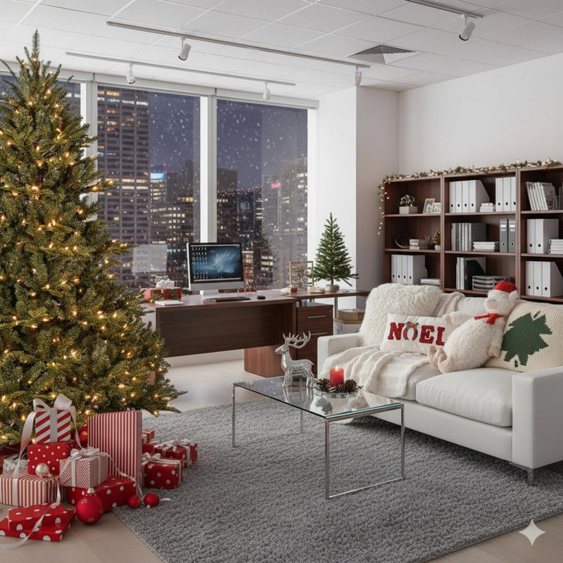 4FT Artificial Christmas Tree with LED Lights, 4' H