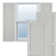 True Fit PVC Two Panel Chevron Modern Style Fixed Mount Shutters