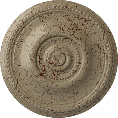Endurathane Raynor Ceiling Medallion, 20 5/8"OD x 1 3/8"P (Fits Canopies up to 6"), Hand-Painted Gobi Desert Crackle Finish