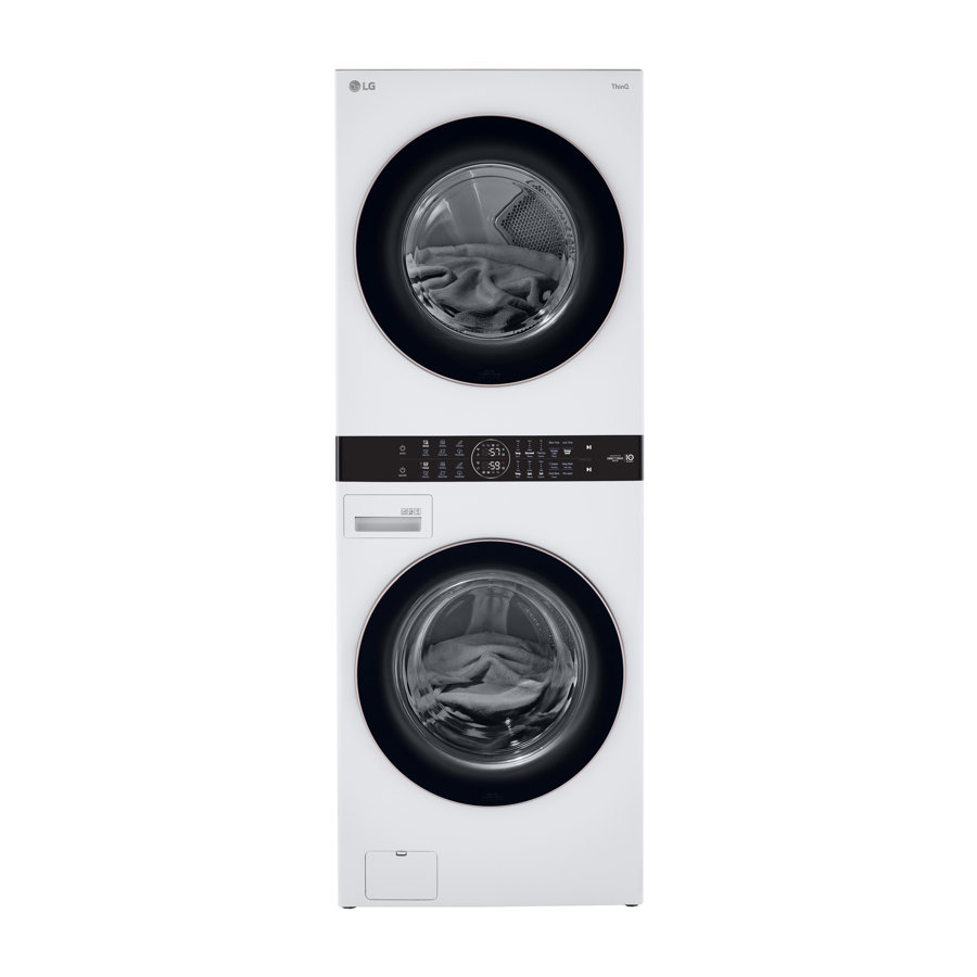 LG Single Unit Front Load WashTower with Center Control 4.5 cu. ft. Washer and 7.4 cu. ft. Electric Dryer