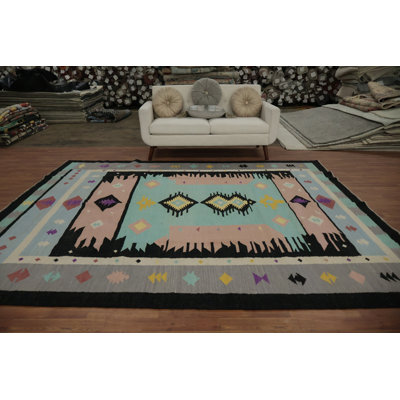 Geometric Kilim Turkish Area Rug 8x10