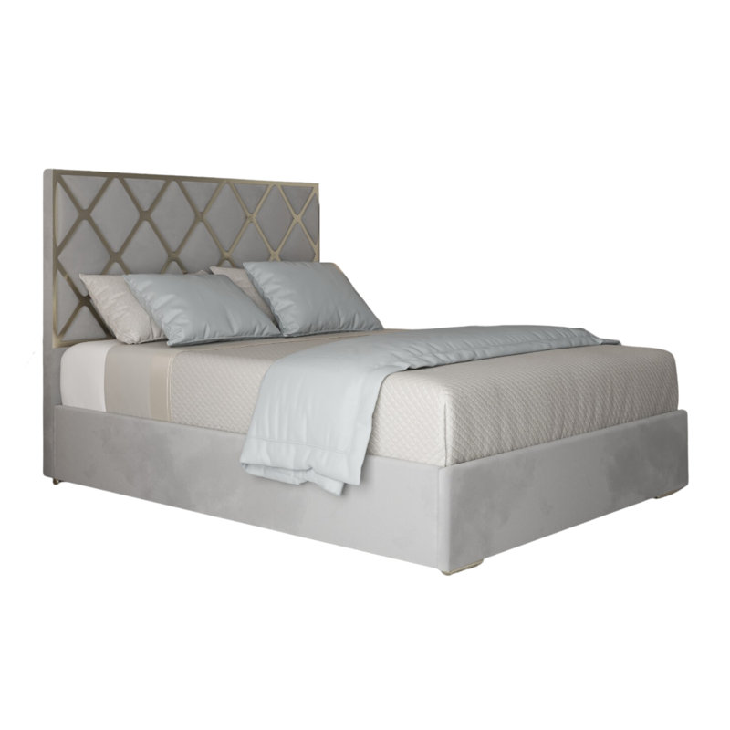 Anatalia Upholstered Bed, Grey, Kingsize (5')