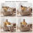 Oversized Tufted Bean Bag Chair with Side Pockets, Shed-Resistant Fabric & Shredded Memory Foam Lounger-415683069
