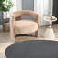 Chaises d'appoint en velours kaki, pieds en bois de style moderne Mid-Century pour la maison et le bureau
