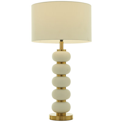 Lampe de table en métal avec abat-jour tambour