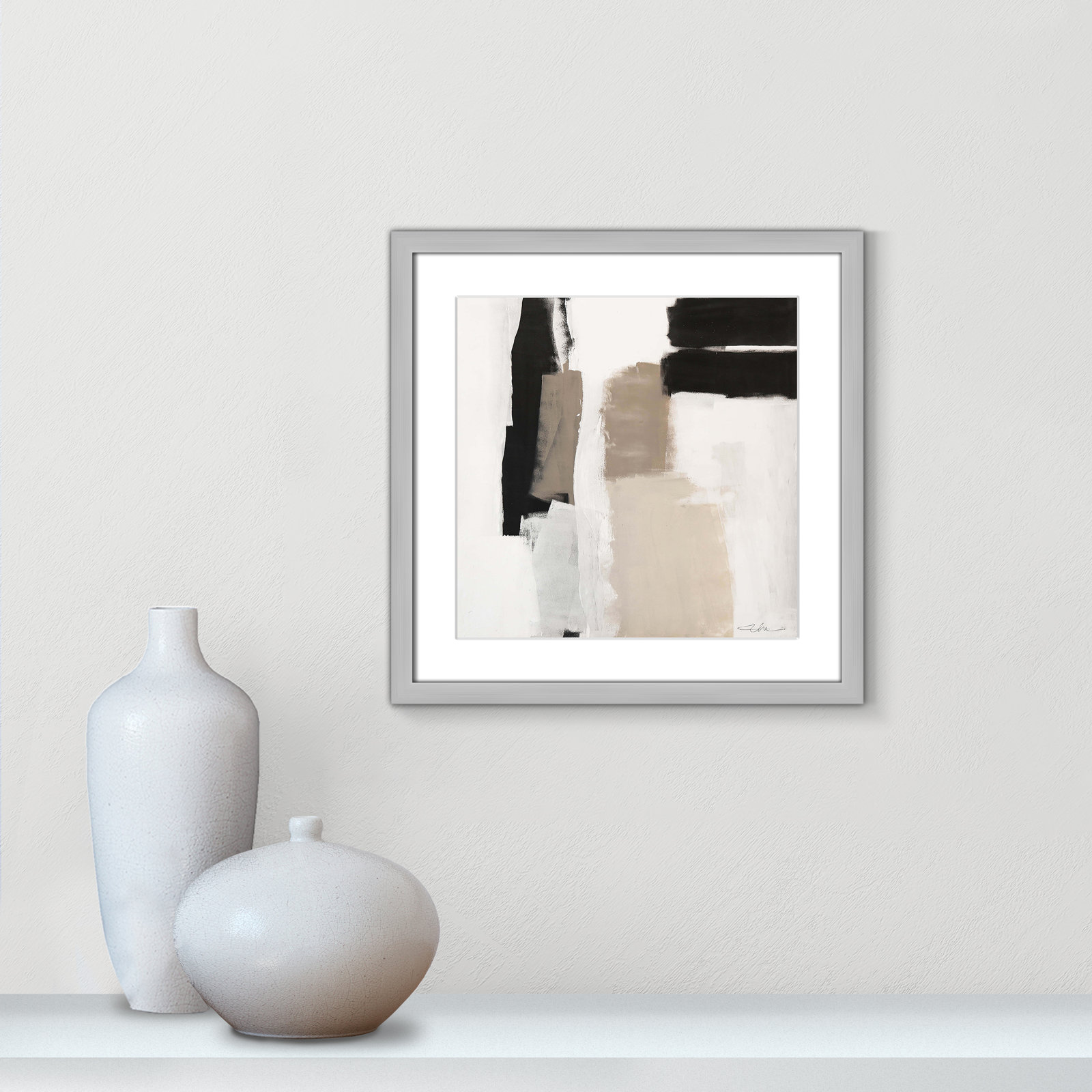 Silver Box Framed, 17" H x 17" W x 0.75" D