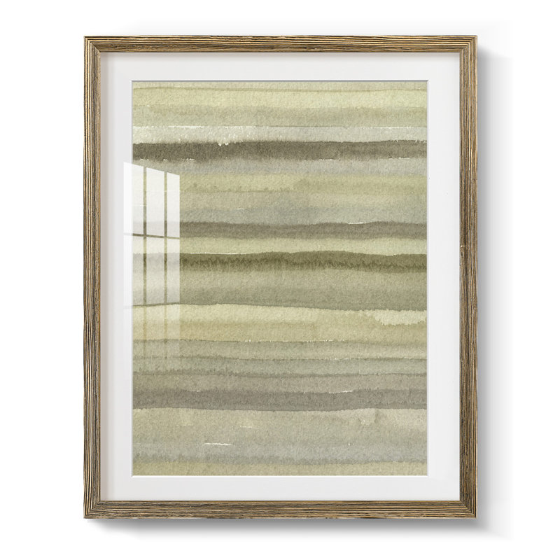 Oiseaux I, reproduction encadrée, Blanc, Papier avec cadre noyer