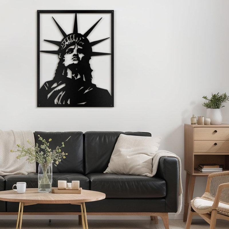 Décoration murale en métal, Noir, H 30 po x l 20 po x P 0,05 po