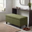 Repose-pieds de rangement avec couvercle rabattable, assemblage facile, tissu bouclé et pieds en bois d'hévéa