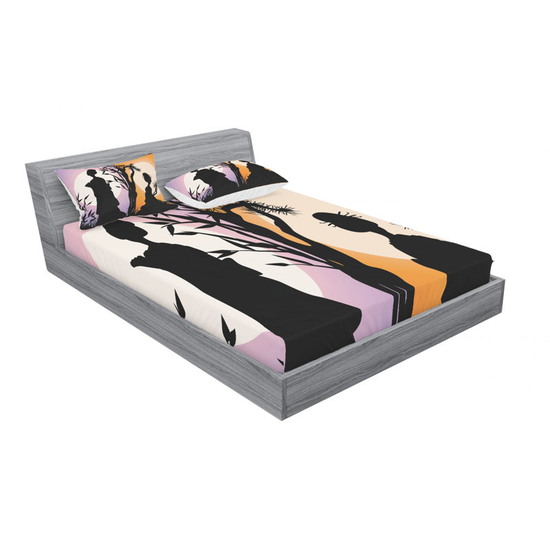 Microfiber Sheet Set, Queen Sheet Set with Fitted Sheet