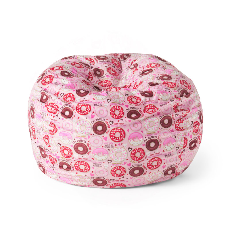 Clinger bean bag, 25" H x 34" W x 34" D, Pink Fabric