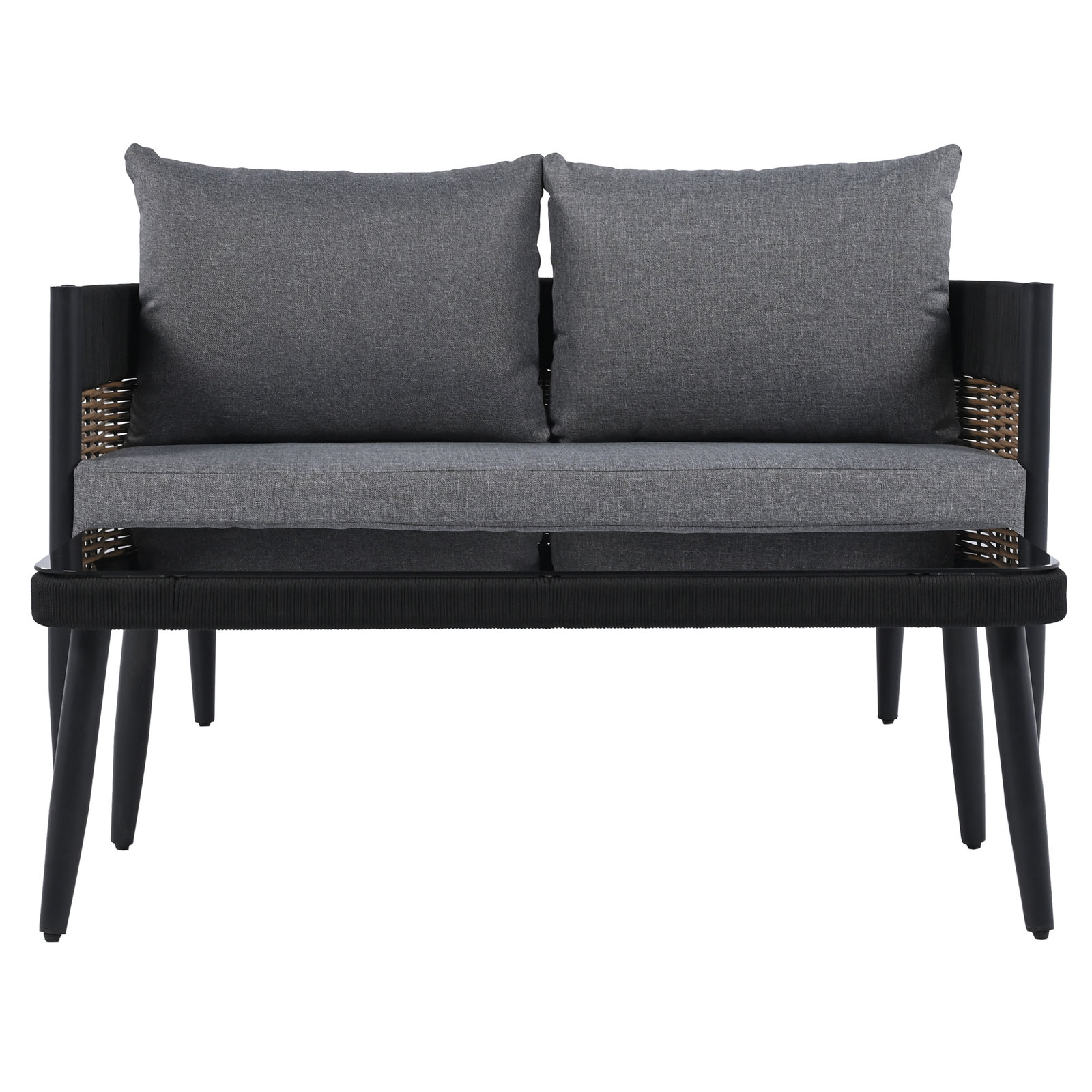 Corrente Bench + Table, Gray