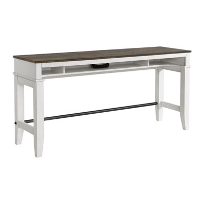 Table de salle à manger à hauteur de comptoir en bois massif L 76 po Boneta
