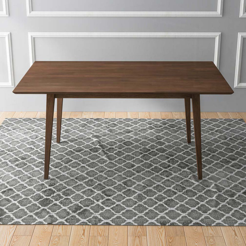 Aaban Solid Wood Dining Table, 29.5" H x 63" L x 29.5" W, Walnut