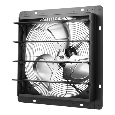 14 in Shutter Exhaust Fan Wall-Mount Automatic Louvers Variable Speed, 1802 CFM Ventilation and Cooling for Attic, Sturdy Steel Housing, Low Noise, AC Motor, Garage, Barn, Greenhouse, Workshop