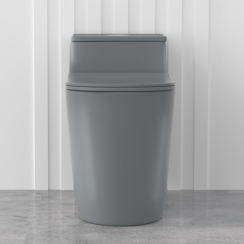 Comfortable Matte Gray Toilets, Porcelain Modern Design, Ideal For Home Use