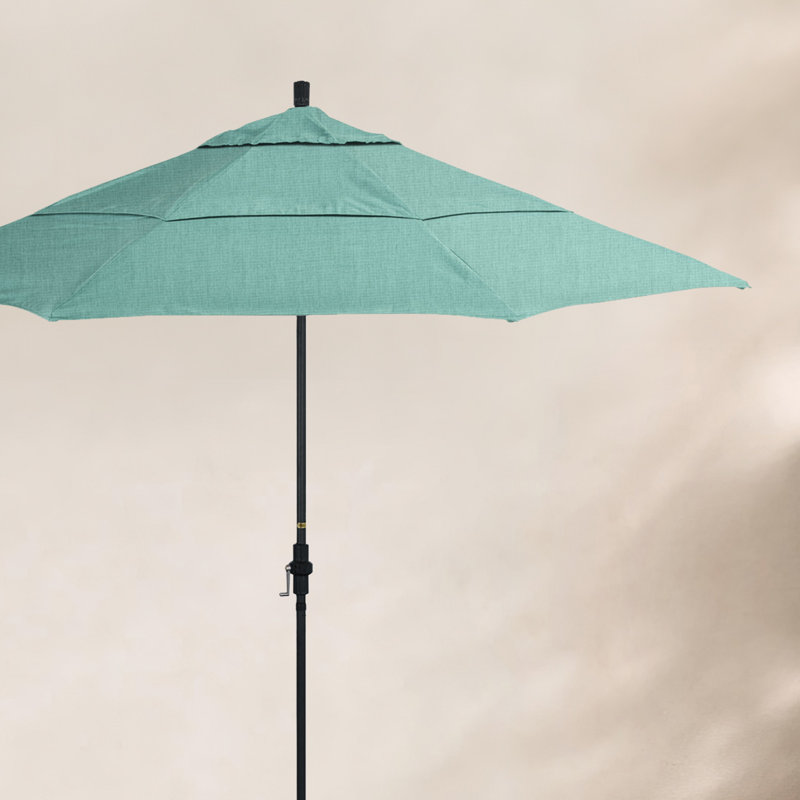 Parasol de marché Broadmeade octogonal Sunbrella, Bronze, Tissage uni Sunbrella® palette brume