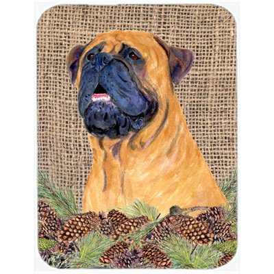 Planche à découper en verre Bullmastiff and Pine Cone