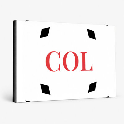 Columbus Luxury Diamond Monogram — Black White Red